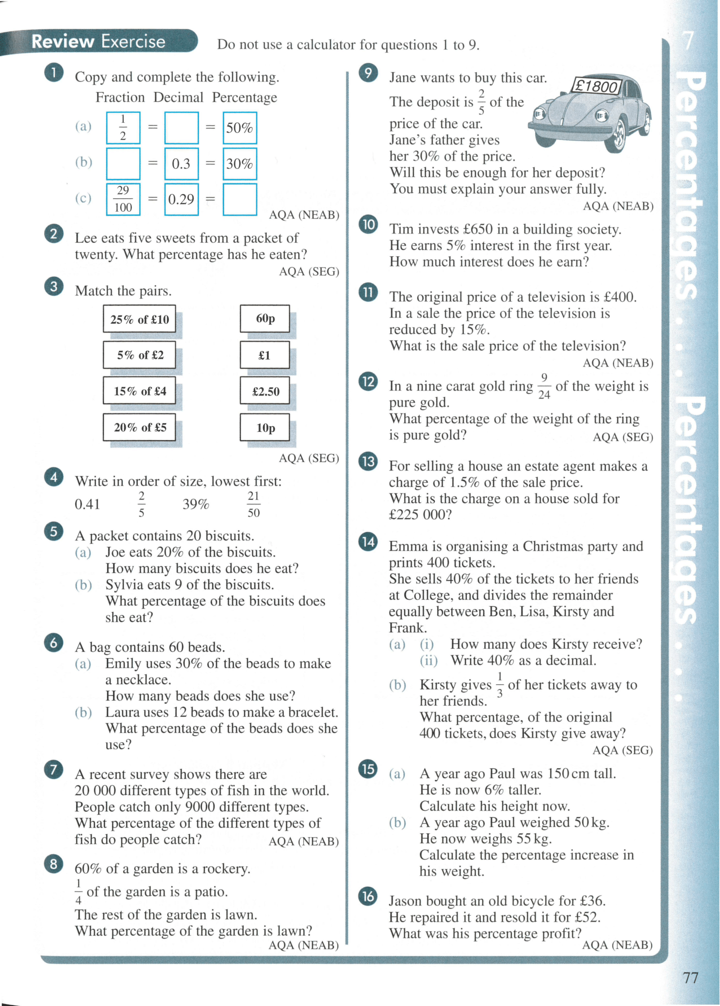 Mathematics for AQA GCSE FOUNDATION TIER
